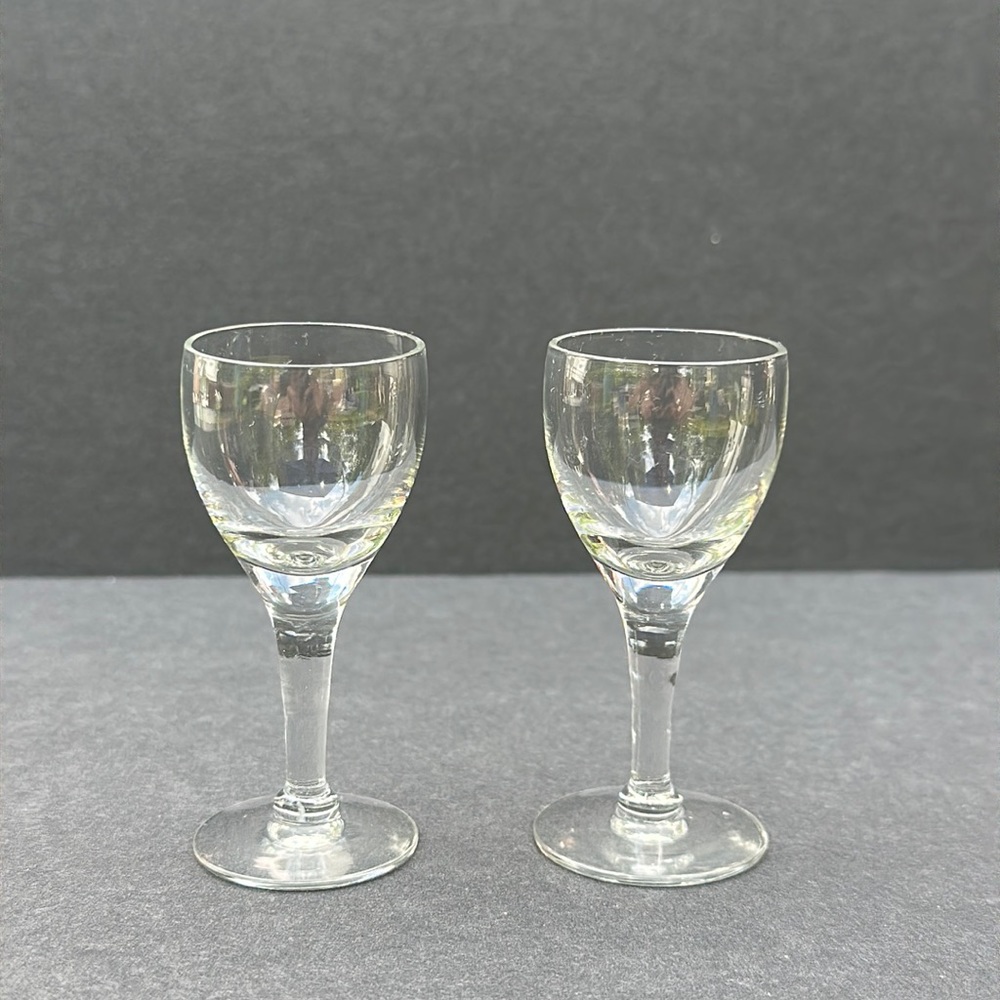 Vintage glass cordials - set of 2
